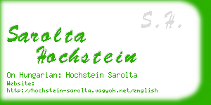 sarolta hochstein business card
